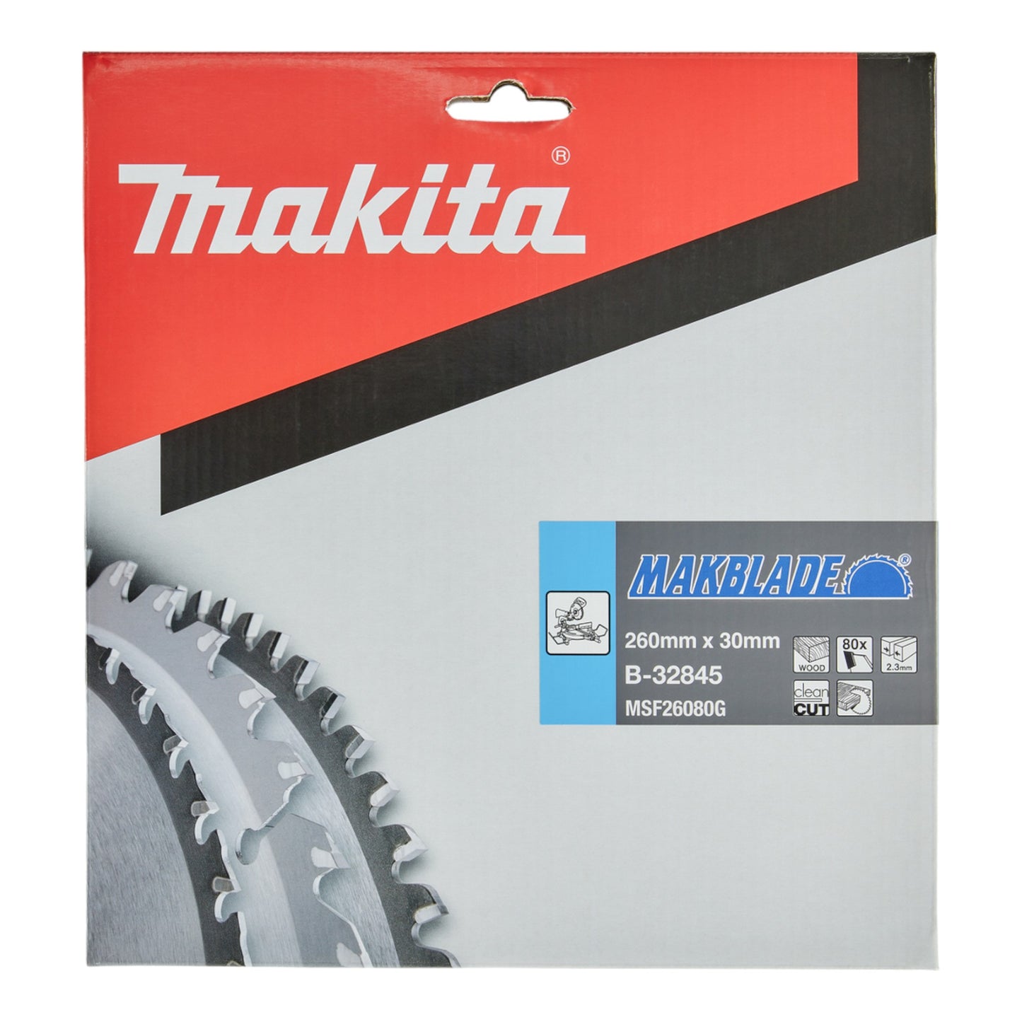 Makita MAKBLADE Kreissägeblatt 260 x 30 x 2,3 mm 80 Zähne ( B-32845 ) für Holz