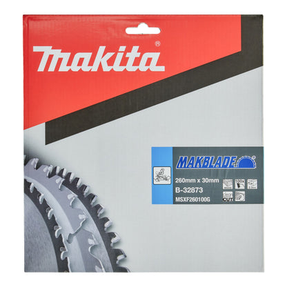 Lame de scie circulaire Makita MAKBLADE 260 x 30 x 2,3 mm 100 dents (B-32873) pour le bois