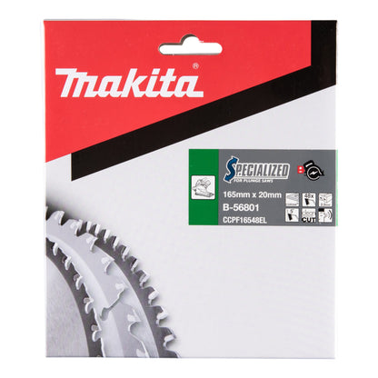 Makita CCPF16548EL SPECIALIZED Kreissägeblatt 165 x 20 x 2,0 mm 48 Zähne ( B-56801 ) für Corian Verbundwerkstoff