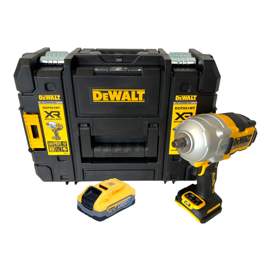 Clé à chocs sans fil DeWalt DCF 961 NT 18 V 1632 Nm 1/2" sans balai + 1x batterie Powerstack 5,0 Ah + TSTAK - sans chargeur