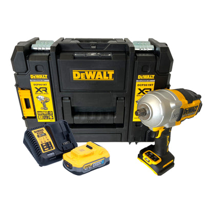 Clé à chocs sans fil DeWalt DCF 961 H1T 18 V 1632 Nm 1/2" sans balai + 1x batterie Powerstack 5,0 Ah + chargeur + TSTAK