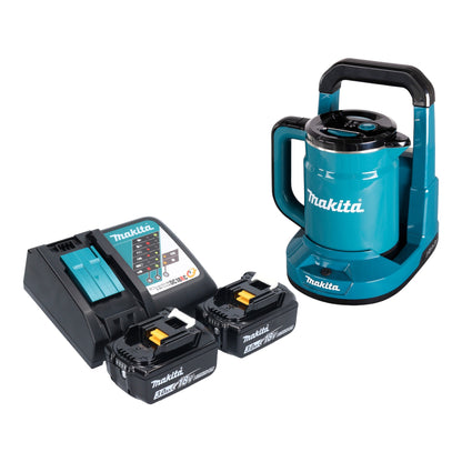 Bouilloire à batterie Makita DKT 360 RF2 36 V (2x 18 V) 0,8 L + 2x batterie 3,0 Ah + chargeur