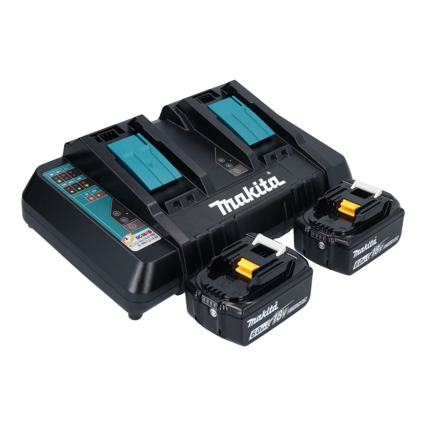 Makita DKT 360 PG2 Akku Wasserkocher 36 V ( 2x 18 V ) 0,8 L  + 2x Akku 6,0 Ah + Doppelladegerät