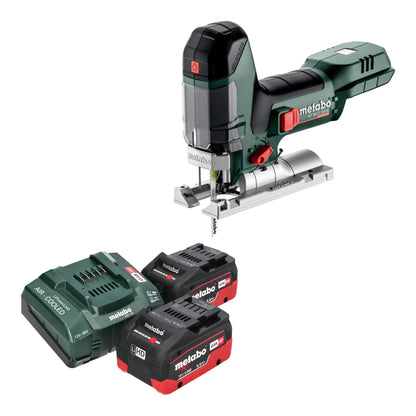 Scie sauteuse Metabo ST 18 LT 130 BL sans balais 18 V 130 mm + 2 batteries LiHD 5,5 Ah + chargeur