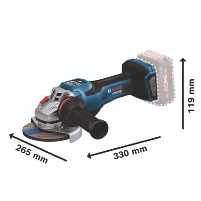 Bosch GWS 18V-15 PSC Professional Akku Winkelschleifer 18 V 125 mm BITURBO Brushless + 1x ProCORE Akku 5,5 Ah + Ladegerät + L-Boxx