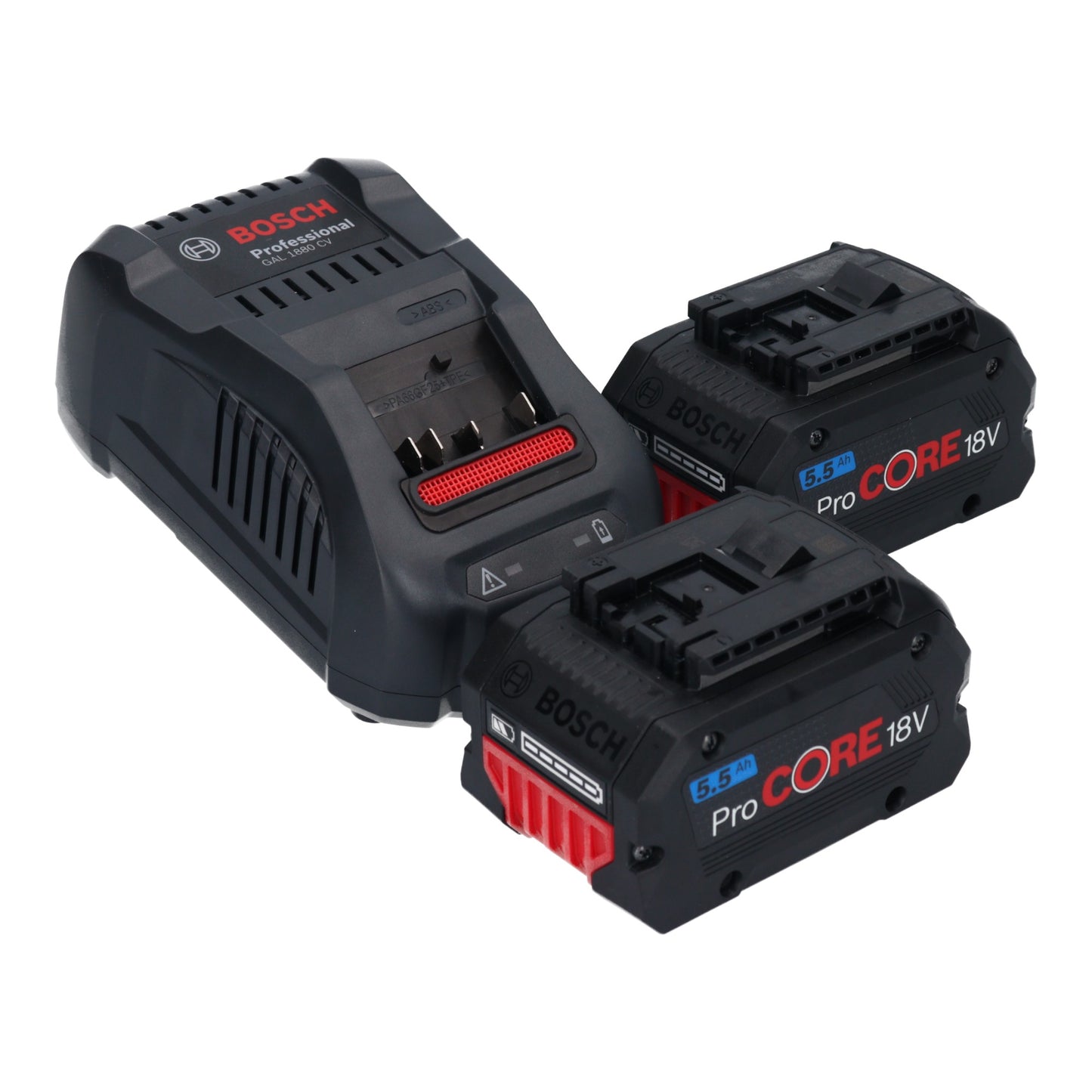 Bosch GWS 18V-15 PSC Professional Akku Winkelschleifer 18 V 125 mm BITURBO Brushless + 2x ProCORE Akku 5,5 Ah + Ladegerät + L-Boxx