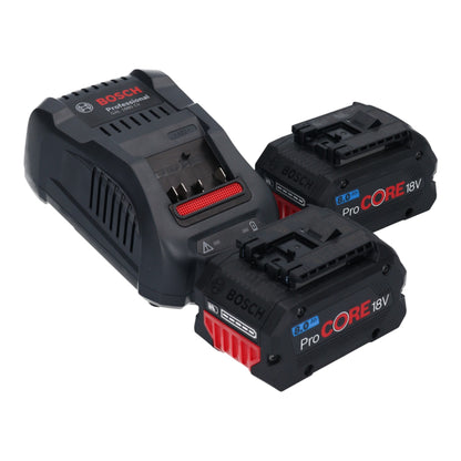 Meuleuse d'angle sur batterie Bosch GWS 18V-15 PSC Professional 18 V 125 mm BITURBO brushless + 2x batterie ProCORE 8,0 Ah + chargeur + L-Boxx