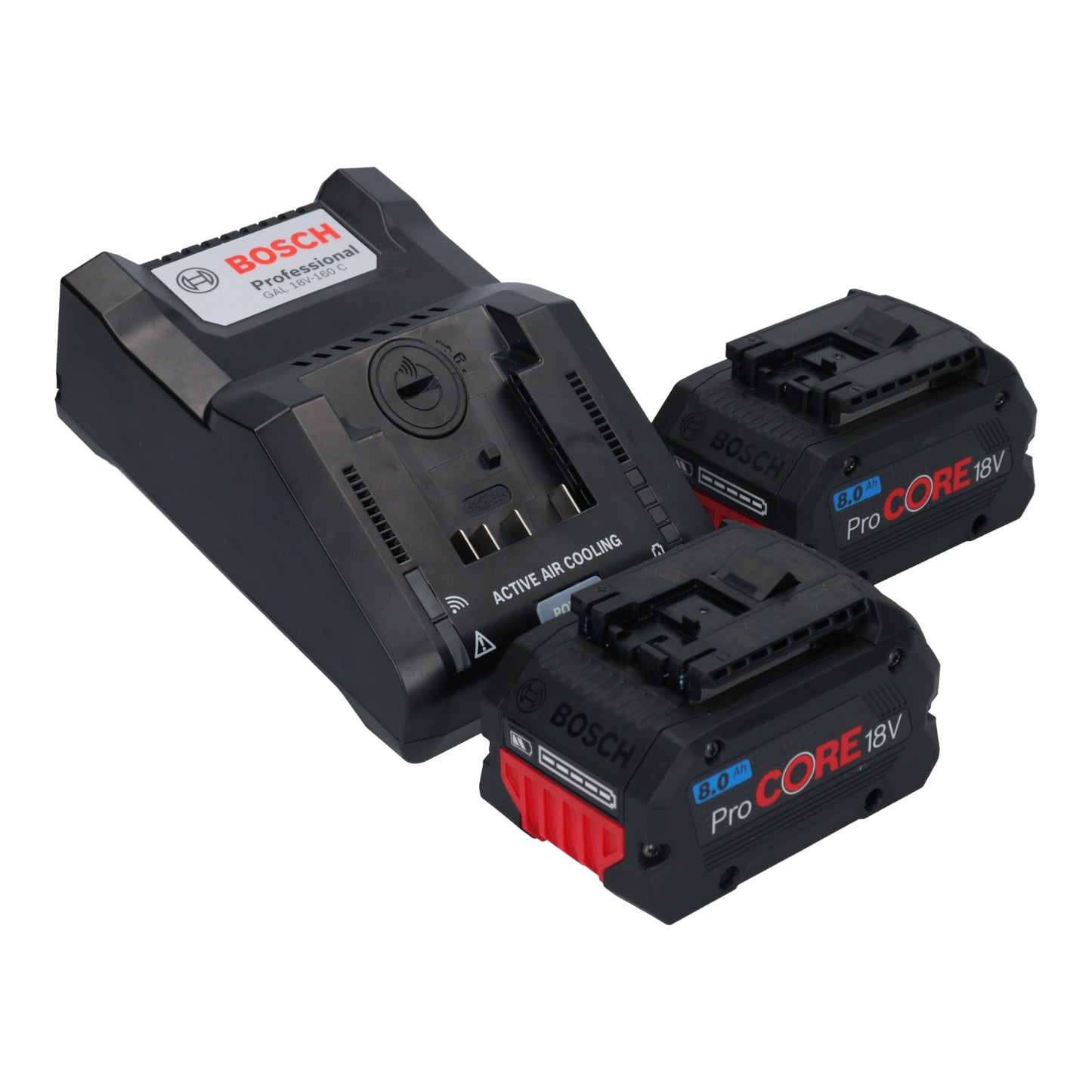 Bosch GWS 18V-15 PSC Professional Akku Winkelschleifer 18 V 125 mm ( 06019H6B01 ) BITURBO Brushless + 2x ProCORE Akku 8,0 Ah + Ladegerät + L-Boxx