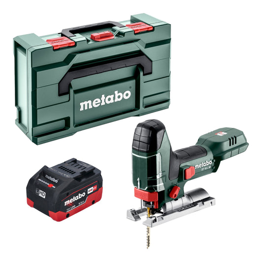 Scie sauteuse à batterie Metabo ST 18 L 90 18 V 90 mm + 1x batterie LiHD 5,5 Ah + Metabox - sans chargeur