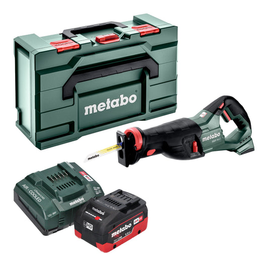 Scie sabre à batterie Metabo SSEP 18 LT 18 V 32 mm + 1x batterie LiHD 5,5 Ah + chargeur + Metabox