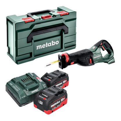 Metabo SSEP 18 LT Akku Säbelsäge 18 V 32 mm + 2x LiHD Akku 8,0 Ah + Ladegerät + Metabox