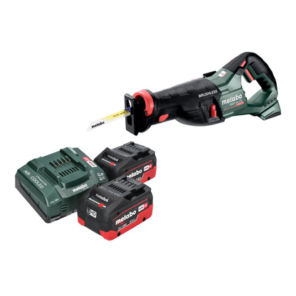 Metabo SSEP 18 LT BL Akku Säbelsäge 18 V 32 mm Brushless + 2x LiHD Akku 5,5 Ah + Ladegerät