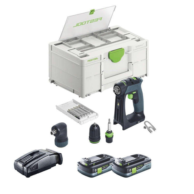 Festool CXS 18-Basic set perceuse-visseuse sans fil 18 V 40 Nm sans balais + 2x batteries 4,0 Ah + chargeur rapide + systainer