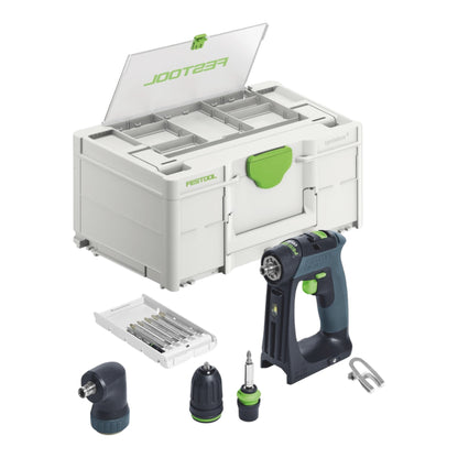 Festool CXS 18-Basic-Set Akku Bohrschrauber 18 V 40 Nm Brushless + 2x Akku 4,0 Ah + Schnellladegerät + Systainer