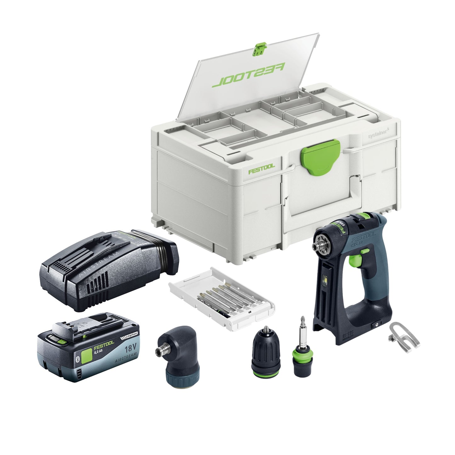 Festool CXS 18 Basic Set perceuse-visseuse sans fil 18 V 40 Nm sans balais + 1 batterie 8,0 Ah + chargeur rapide + Systainer