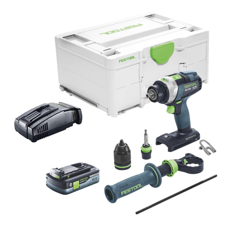 Perceuse à percussion sans fil Festool TPC 18/4 I-Basic 18 V 75 Nm + 1x batterie 4,0 Ah + chargeur rapide + systainer