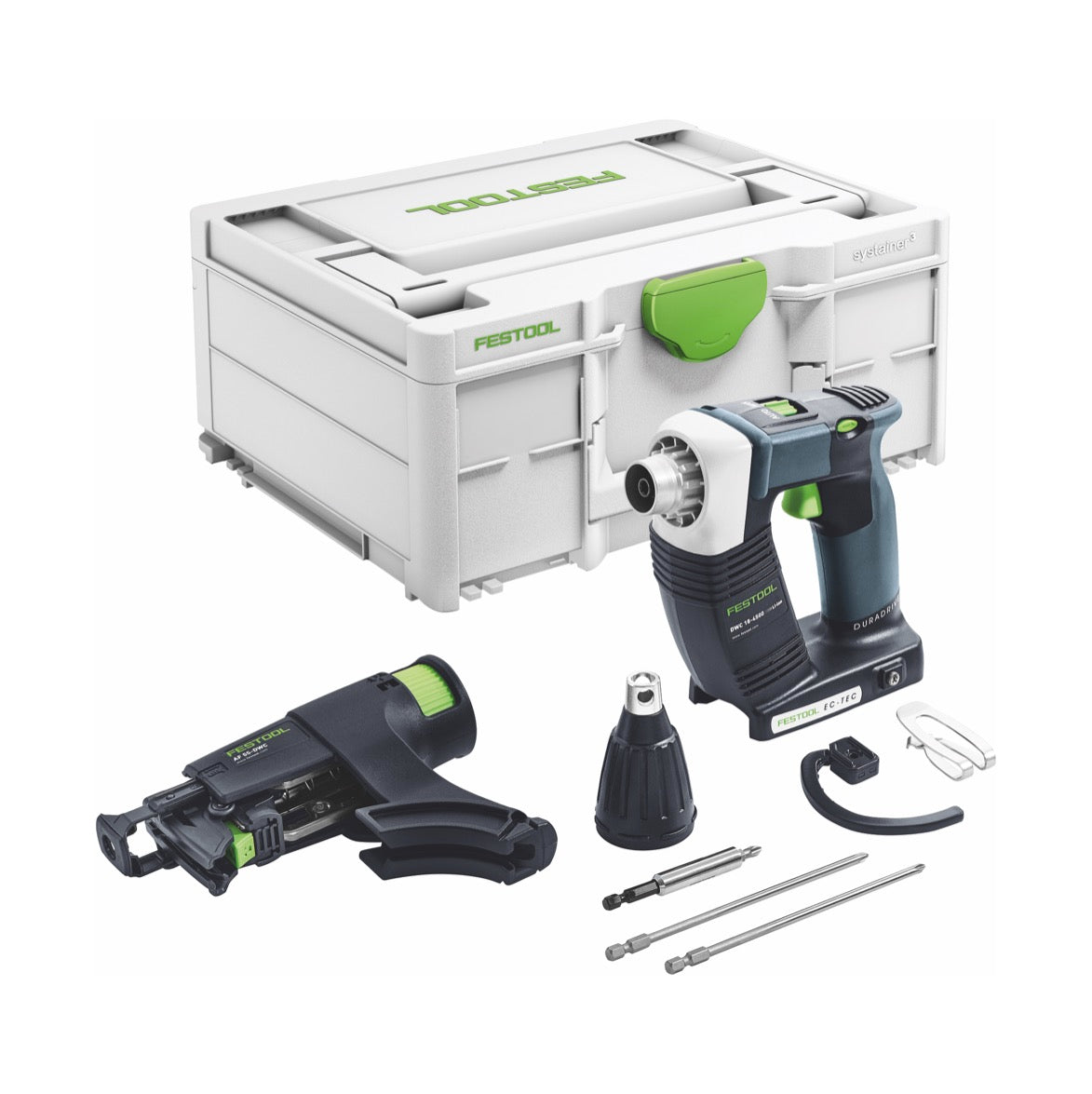 Festool DURADRIVE DWC 18-4500 Basic Akku Bauschrauber 18 V 14 Nm Brushless + 1x Akku 4,0 Ah + Schnellladegerät + Systainer