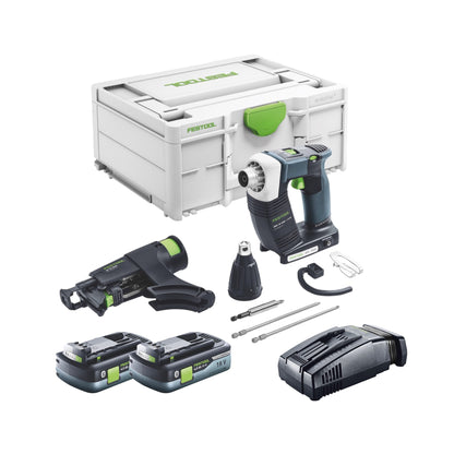 Festool DURADRIVE DWC 18-4500 Basic visseuse de chantier sans fil 18 V 14 Nm sans balais + 2x batteries 4,0 Ah + chargeur rapide + systainer