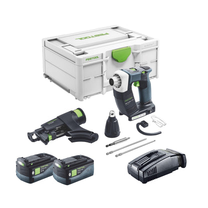 Festool DURADRIVE DWC 18-4500 Basic visseuse de chantier sans fil 18 V 14 Nm sans balais + 2x batteries 5,0 Ah + chargeur rapide + systainer