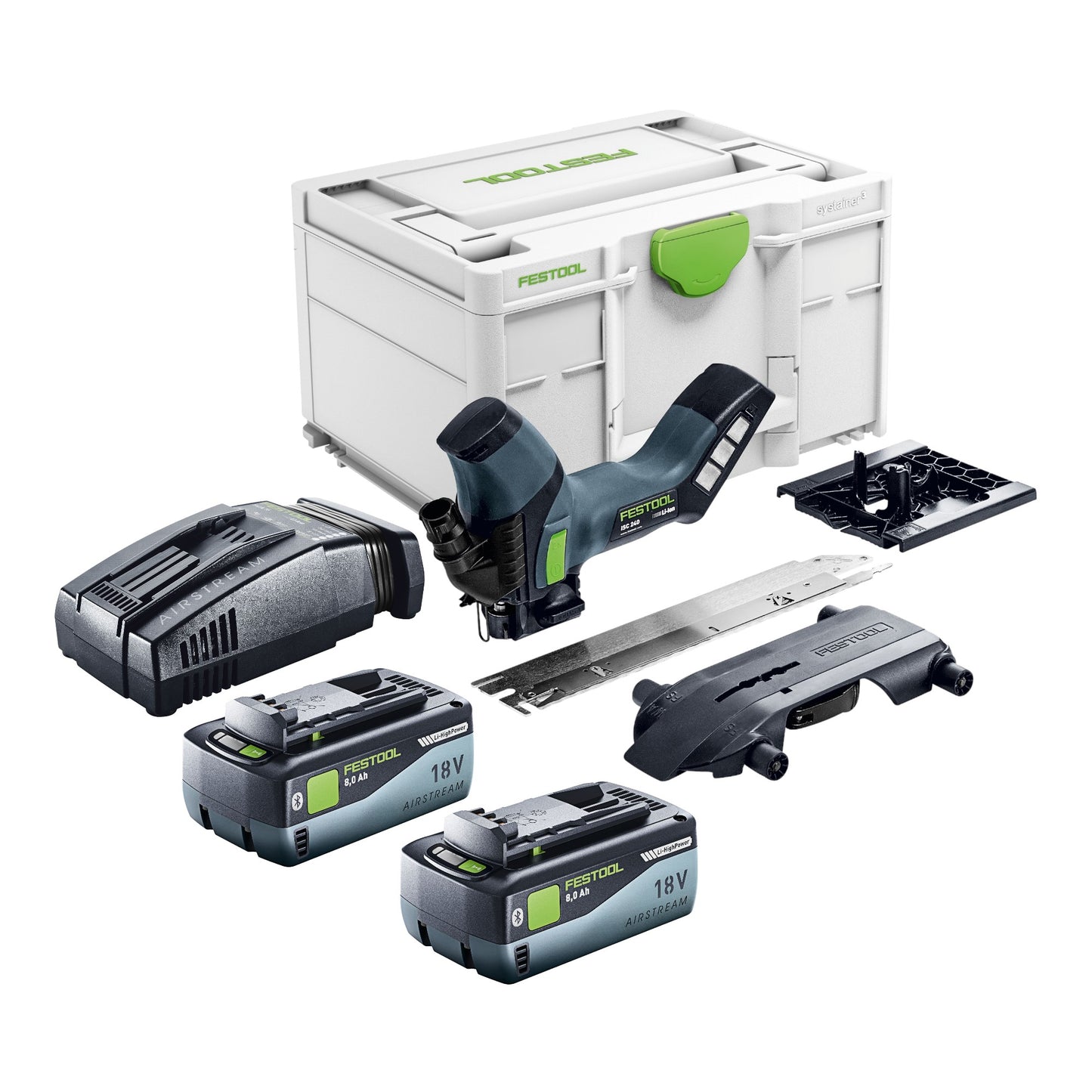 Festool ISC 240 EB-Basic Akku Dämmstoffsäge 18 V 240 mm + 2x Akku 8,0 Ah + Schnellladegerät + Systainer