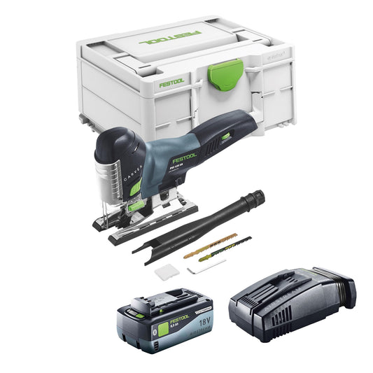 Festool CARVEX PSC 420 EB-Basic Akku Pendelstichsäge 18 V 120 mm Brushless + 1x Akku 8,0 Ah + Schnellladegerät + Systainer