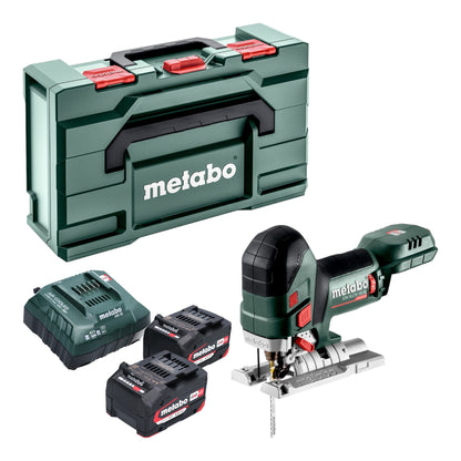 Scie sauteuse à batterie Metabo STA 18 LTX 150 BL 18 V 150 mm sans balais + 2x batteries 4,0 Ah + chargeur + Metabox