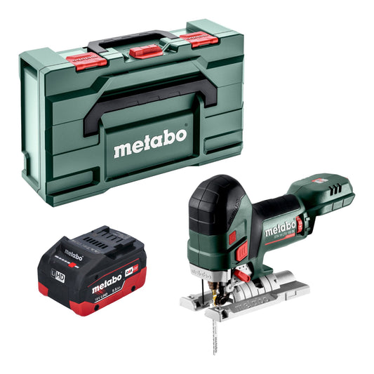 Scie sauteuse à batterie Metabo STA 18 LTX 150 BL 18 V 150 mm sans balais + 1x batterie LiHD 5,5 Ah + Metabox - sans chargeur