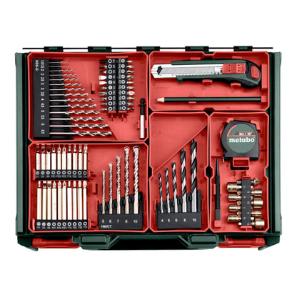 Metabo SB 18 L set perceuse à percussion sans fil 18 V 50 Nm (602317710) + 2x batteries 2,0 Ah + chargeur + atelier mobile 78 pièces + mallette