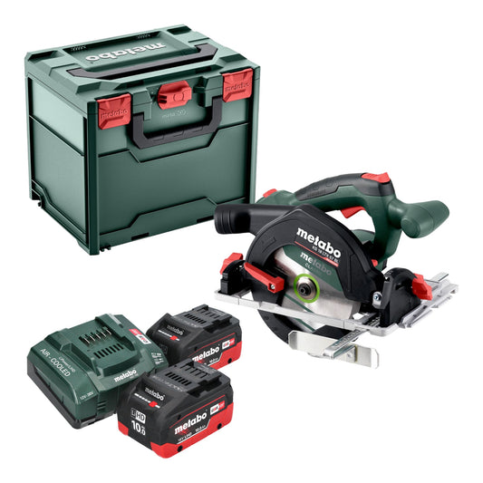 Metabo KS 18 LTX 57 BL Akku Handkreissäge 18 V 57 mm + 2x LiHD Akku 10,0 Ah + Ladegerät + Metabox