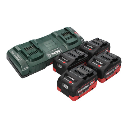 Metabo AS 36 18 L 20 PC batterie aspirateur eau et poussière 36 V (2x 18 V) 20 L + 4x batterie LiHD 5,5 Ah + double chargeur