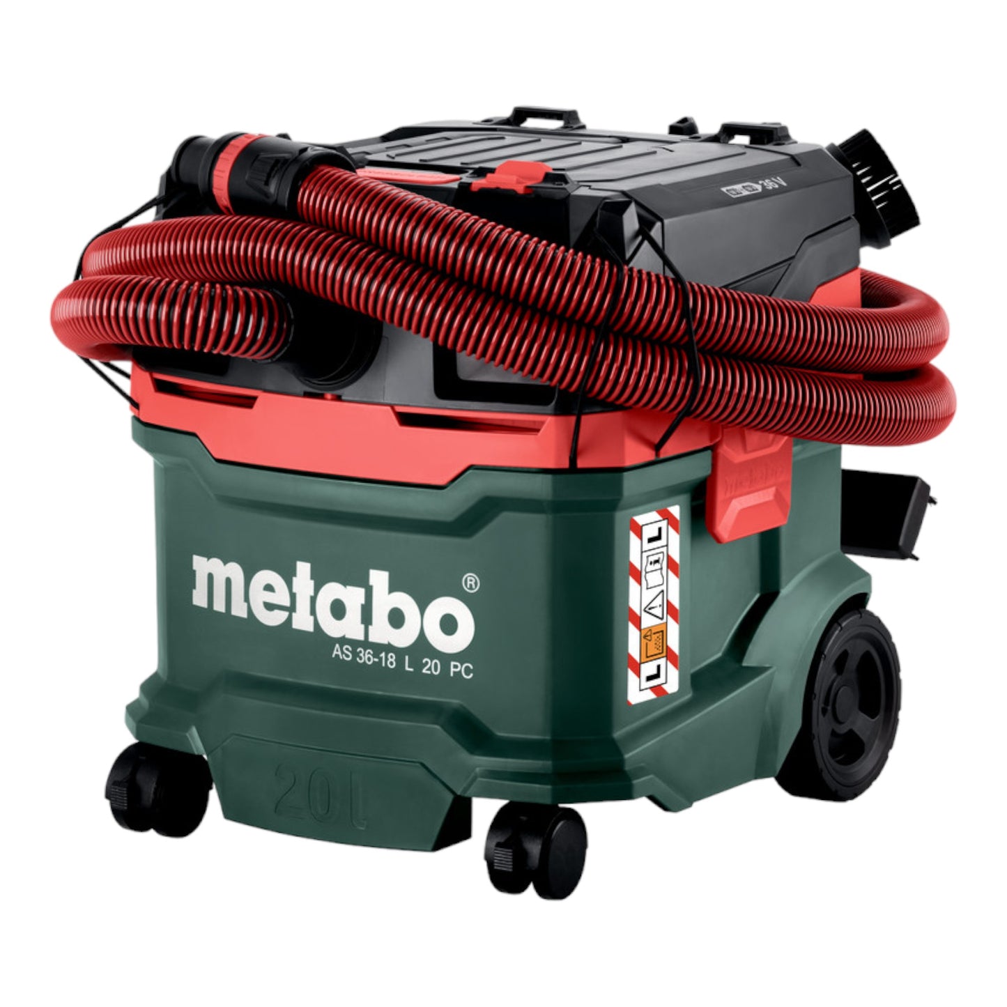 Metabo AS 36 18 L 20 PC Akku Nass Trocken Sauger 36 V ( 2x 18 V ) 20 L + 2x LiHD Akku 8,0 Ah + Doppelladegerät