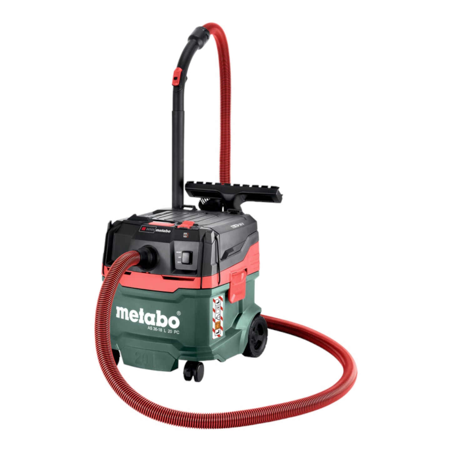 Metabo AS 36 18 L 20 PC Akku Nass Trocken Sauger 36 V ( 2x 18 V ) 20 L + 2x LiHD Akku 8,0 Ah + Doppelladegerät