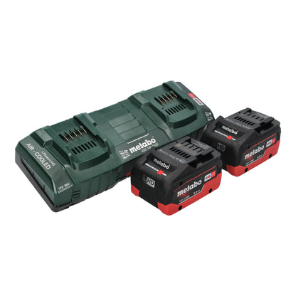 Metabo AS 36 18 L 20 PC Akku Nass Trocken Sauger 36 V ( 2x 18 V ) 20 L + 2x LiHD Akku 8,0 Ah + Doppelladegerät