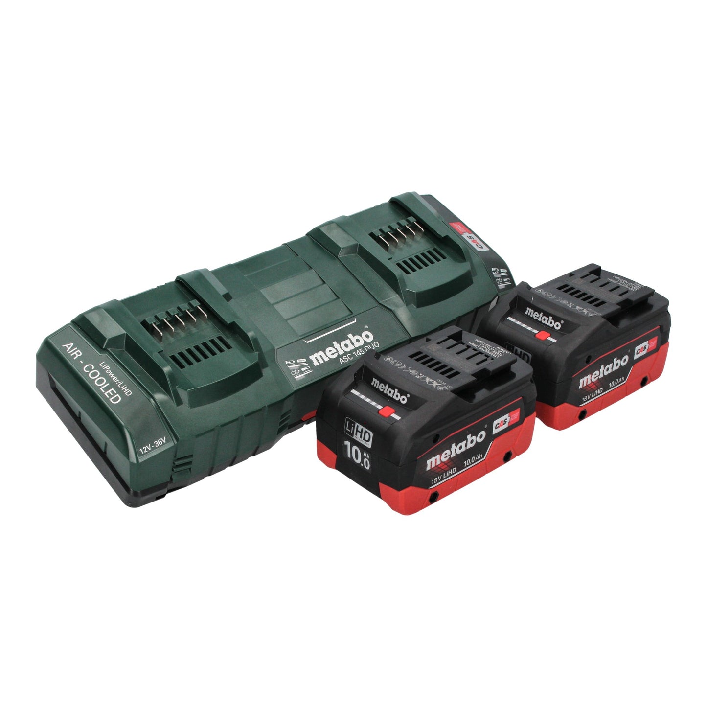 Metabo AS 36 18 L 20 PC Akku Nass Trocken Sauger 36 V ( 2x 18 V ) 20 L + 2x LiHD Akku 10,0 Ah + Doppelladegerät