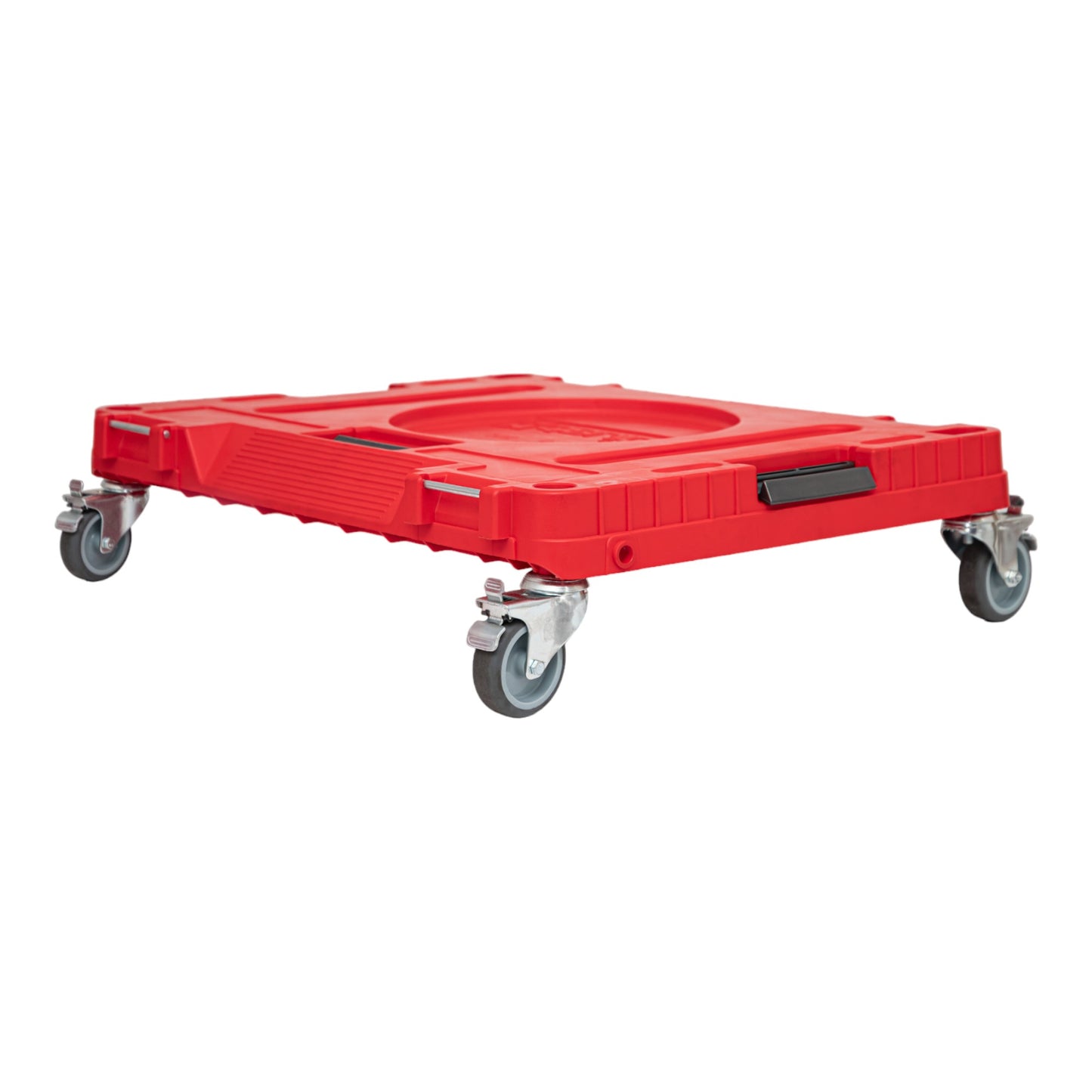 Qbrick System ONE Transportplattform 2.0 Workshop RED Ultra HD 625 x 503 x 160 mm 120 kg mit Schwenkrädern aus Metall und Bremse