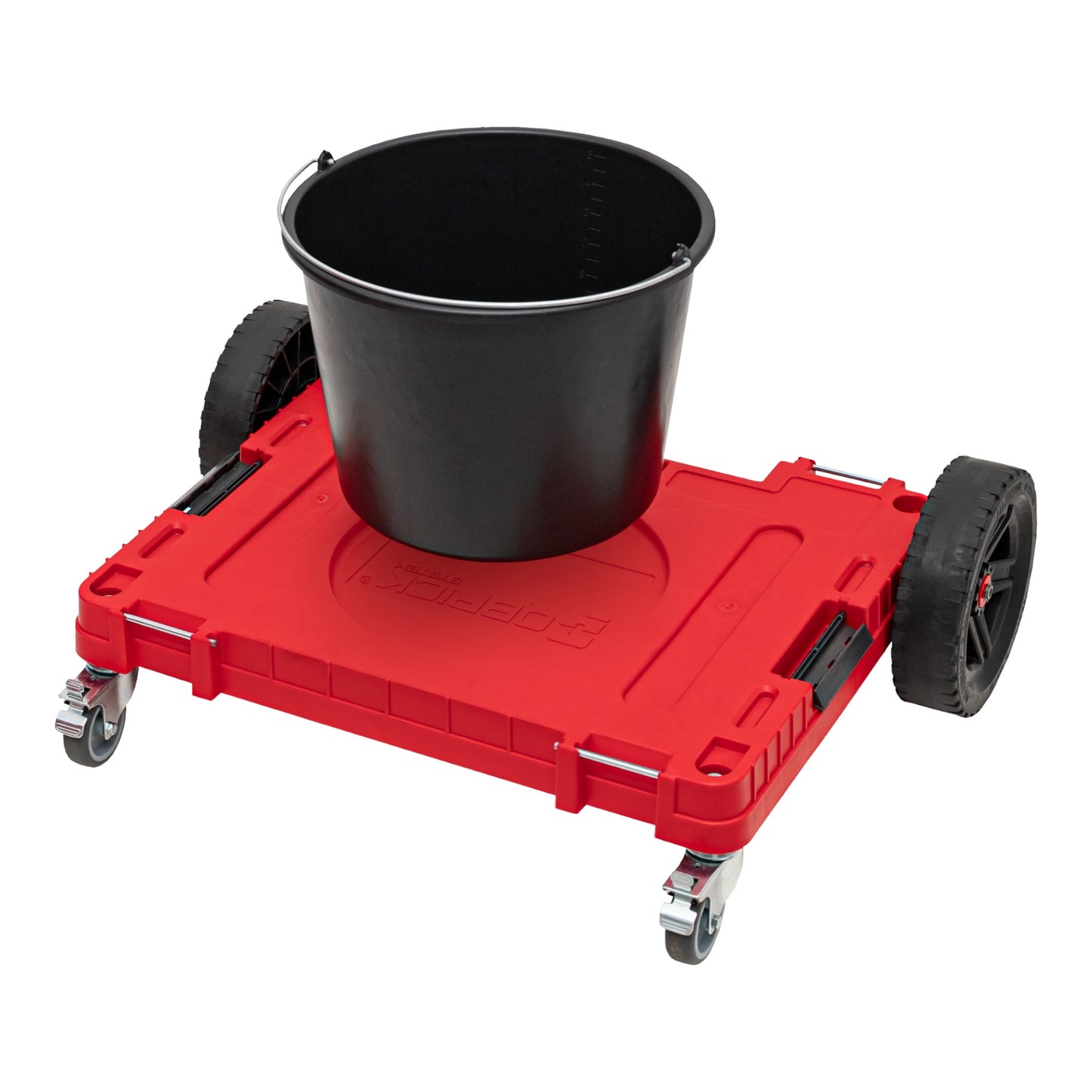 Qbrick System ONE Transportplattform 2.0 Allterrain RED Ultra HD 750 x 542 x 223 mm 120 kg mit Schwenkrädern aus Metall und Bremse