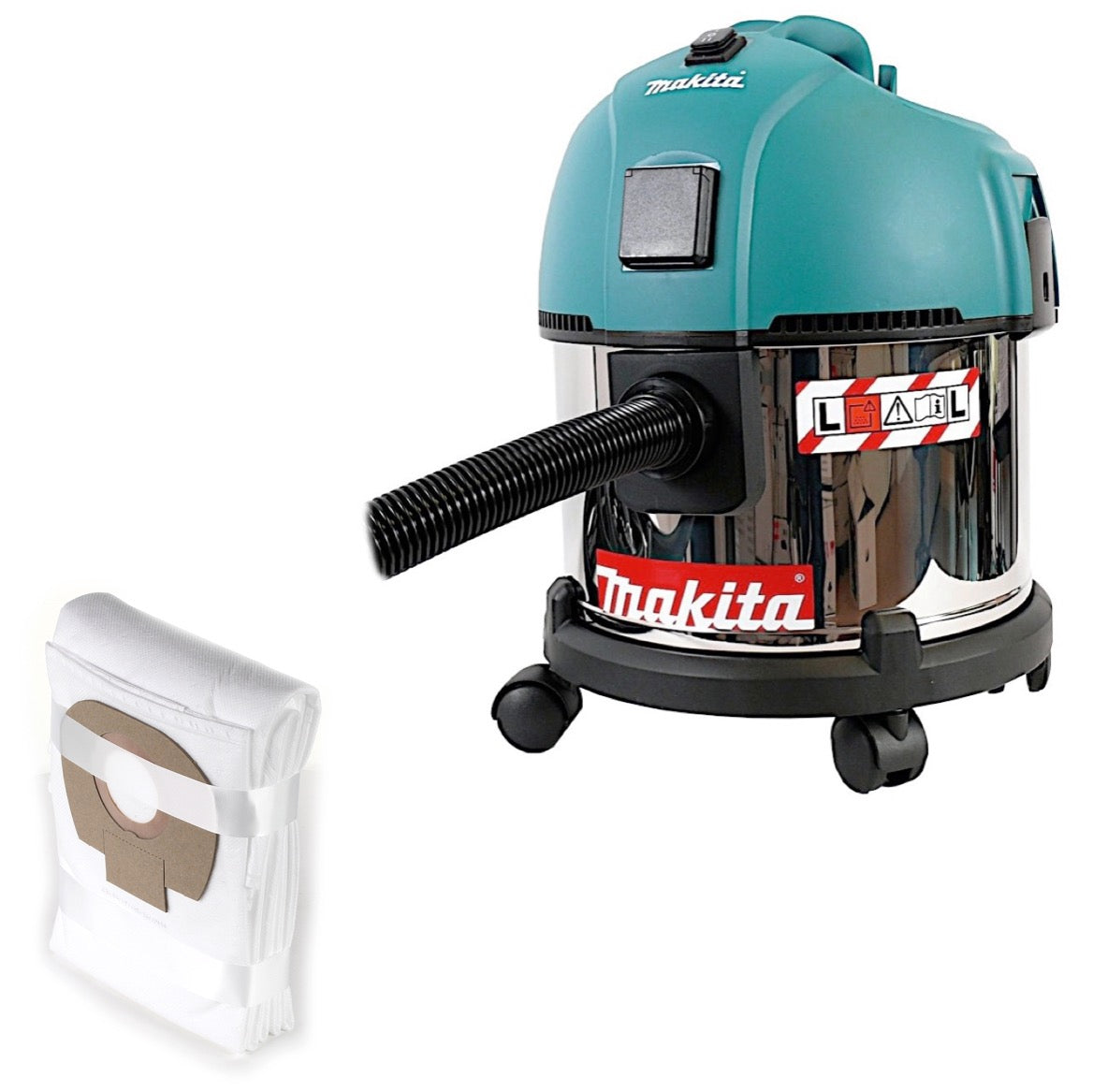 Makita VC 2010 L 1100 W Staubsauger Klasse L + Filtersäcke Klasse L 5-er Pack - Toolbrothers