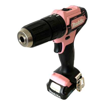 Makita HP 333 DSAP1 Akku Schlagbohrschrauber 12 V 30 Nm Pink + 1x Akku 2,0 Ah + Ladegerät + Tasche