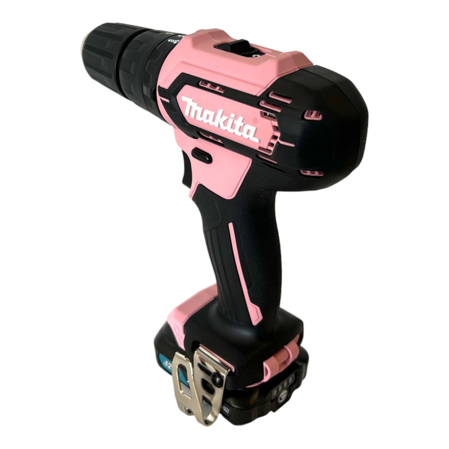 Makita HP 333 DSAP1 Akku Schlagbohrschrauber 12 V 30 Nm Pink + 1x Akku 2,0 Ah + Ladegerät + Tasche