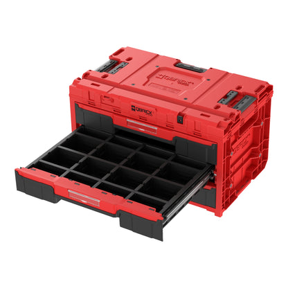 Qbrick System ONE Drawer 3 Toolbox 2.0 Red Ultra HD Werkzeugbox 587 x 380 x 340 mm 27 l mit drei Schubladen