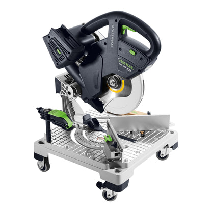 Festool SYMC 70 EB-Basic SYMMETRIC Akku Leistensäge 36 V ( 2 x 18 V ) 216 mm + 4x Akku 4,0 Ah + Doppelladegerät + Systainer