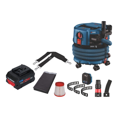 Aspirateur sans fil professionnel Bosch GAS 18V-12 MC BITURBO brushless + 1x batterie ProCore 5,5 Ah + accessoires - sans chargeur