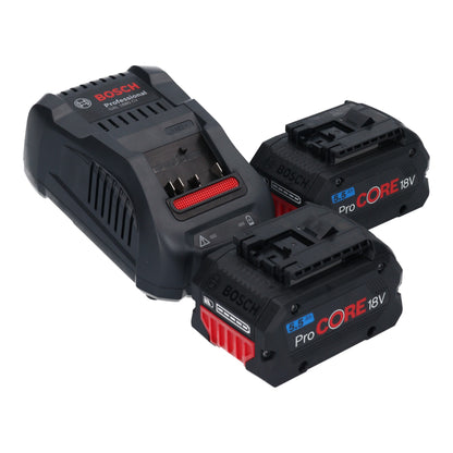 Scie plongeante sans fil Bosch GKT 18V-52 GC Professional 18 V 140 mm BITURBO brushless + 2x batterie ProCore 5,5 Ah + chargeur + module de connectivité + L-Boxx