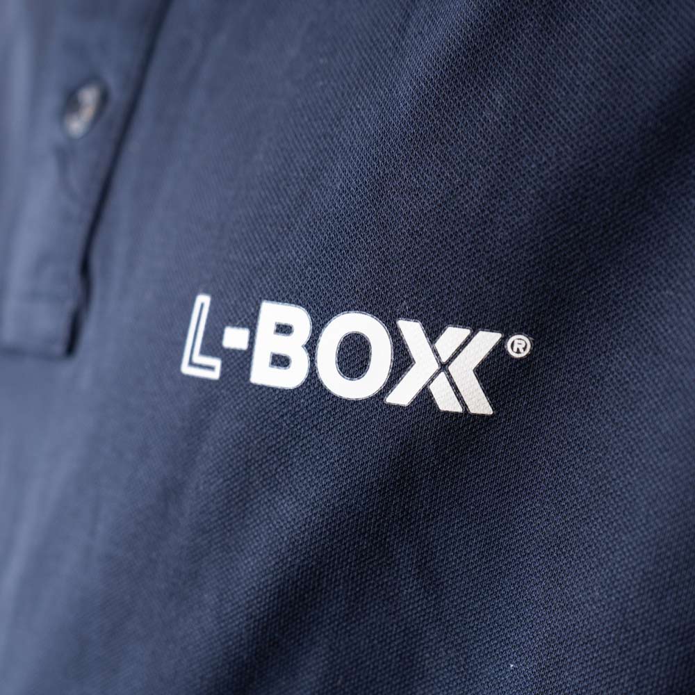 L-Boxx Herren Polo Shirt navy / white Größe S