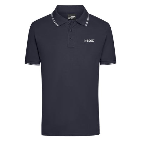 L-Boxx Herren Polo Shirt navy / white Größe L