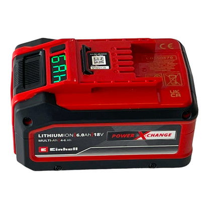 Einhell 4-6 Ah Multi-Ah Power X-Change Plus Akku 18 V 4,0 / 6,0 Ah Li-Ion ( 4511502 ) mit Ladestandanzeige