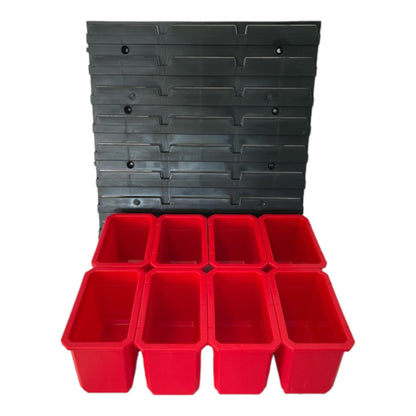 Toolbrothers RHINO Container Set Nr. 2 Werkstattwand 39 x 35 cm mit 8 Behältern für RHINO Koffer