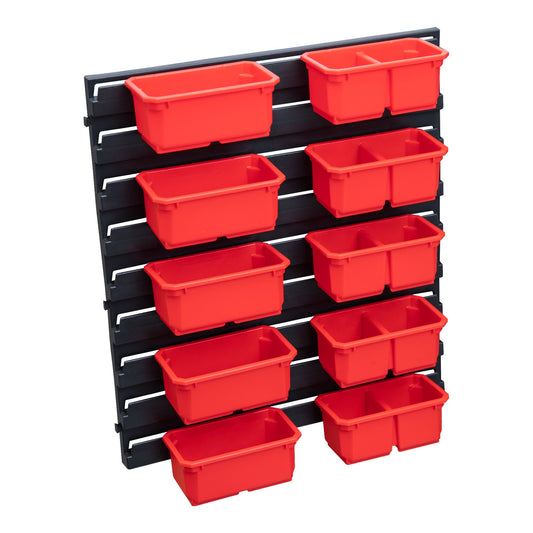 Toolbrothers RHINO Container Set Nr. 3 Werkstattwand 39 x 35 cm mit 10 Behältern für L Organizer und L Drawer 3