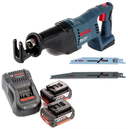 Bosch GSA 18V-Li N Akku Reciprosäge 18V Säbelsäge + 2x Sägeblatt + 2x 5,0 Ah Akku + Ladegerät - Toolbrothers