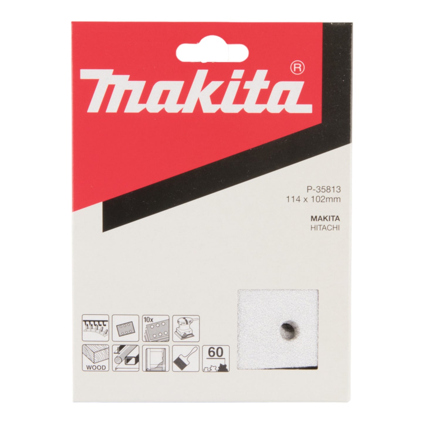 Makita Schleifpapier K 60 114 x 102 mm 10 Stück ( P-35813 ) für Lacke und Farben